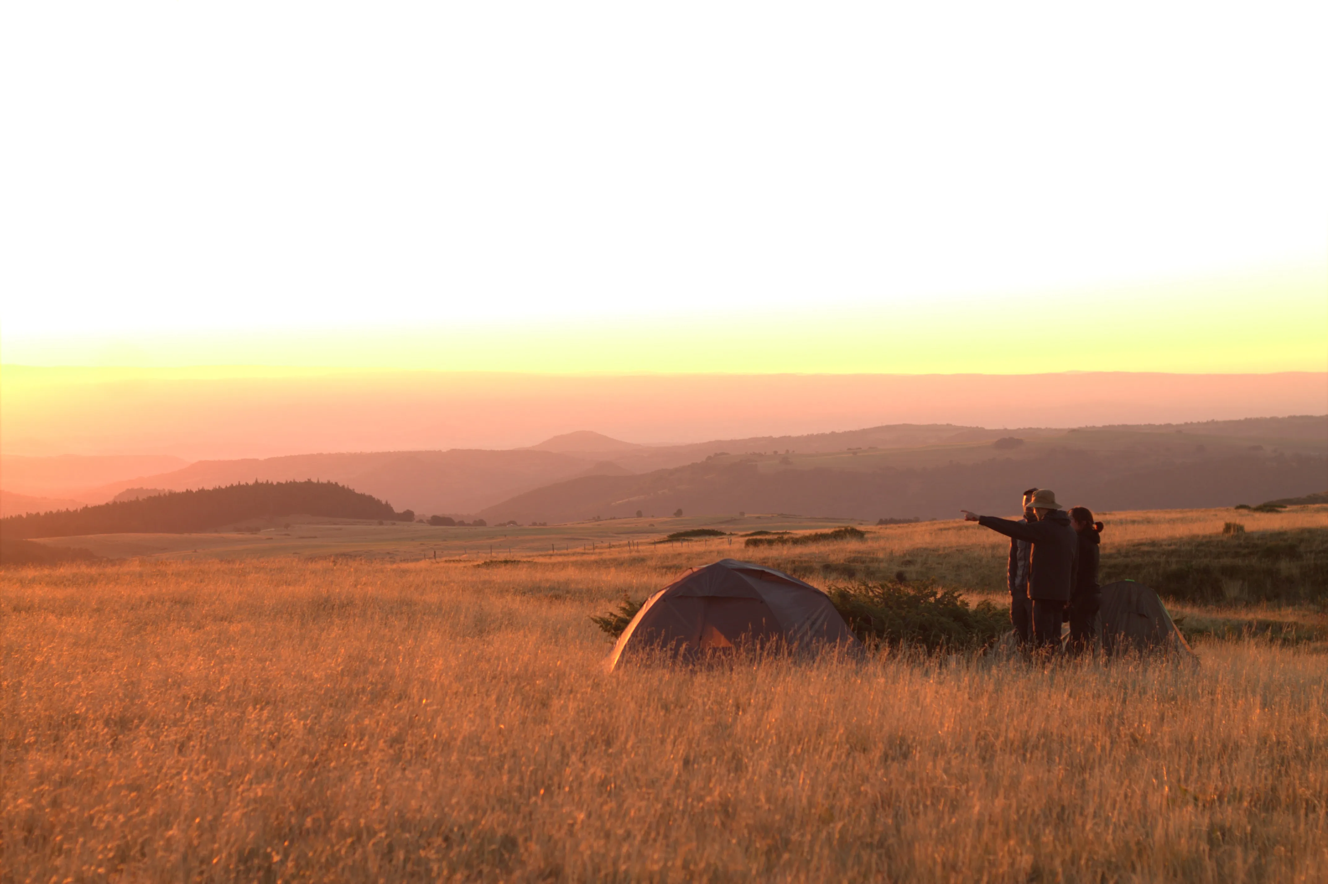 Notre bivouac dans les champs